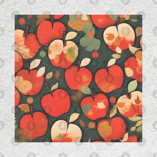 Chiyogami Red Apples Pattern by craftydesigns